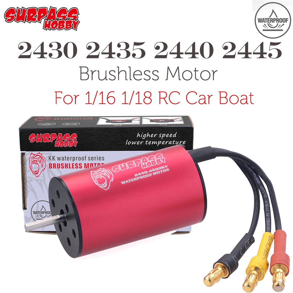 Động Cơ Không Chổi Than Surpass HOBBY 2430 2435 2440 2445 Cho Xe Điều Khiển Traxxas HSP 1/16 1/18 RC Lexus Drift Trx4 Wltoys