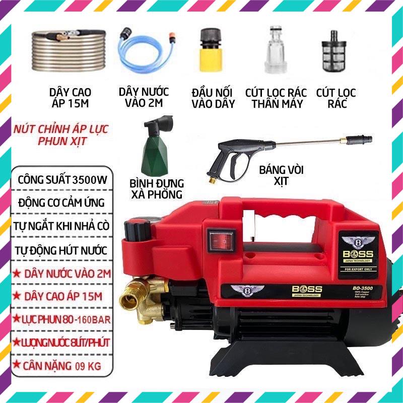 Máy Rửa Xe Boss Japan | Model Bo-3500 | Công Suất 3500W | Lõi Đồng 100% | Siêu Bền Bỉ  . .