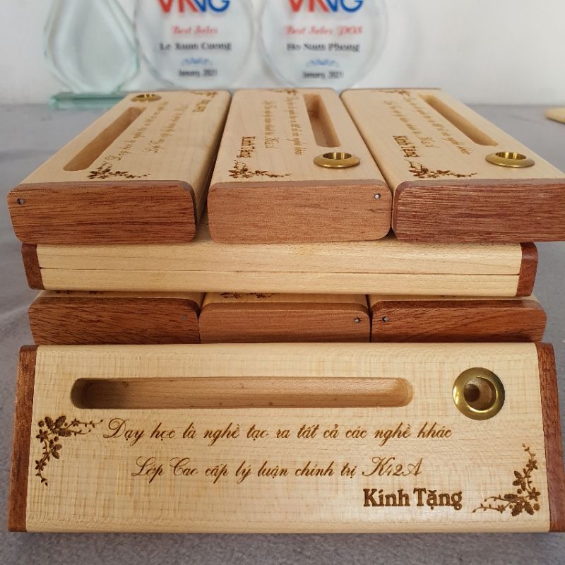 Hộp bút gỗ cao cấp, khắc tên - hình ảnh theo yêu cầu