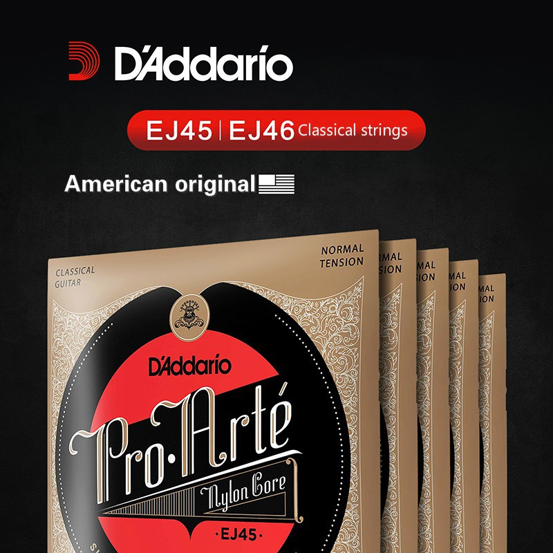 Dây Đàn Ghi Ta D'ADDARIO J45 J46 Ej27N Ej49 Chất Liệu Nylon Phong Cách Cổ Điển