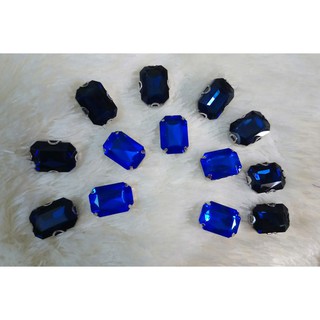 Hạt đá đính màu xanh hình chữ nhật phụ liệu may mặc, trang trí làm đồ thủ công DIY