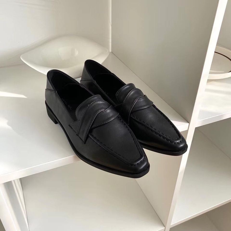 Giày lười loafer mũi nhọn cao gót, đế cao 3cm Better shoes - 100121001