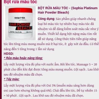 Bột tẩy Sophia(tặng kèm tinh dầu dưỡng tóc)