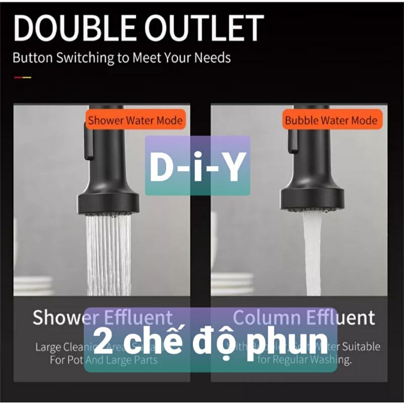 VÒI RỬA CHÉN NÓNG LẠNH CAO CẤP MÀU ĐEN, CỔ LÒ XO