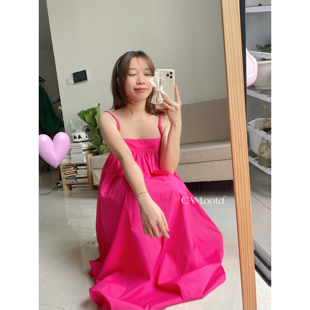 Váy babydoll 2 dây đan tết form xoè rộng mặc nhà, đi biển siêu hót. MIALA