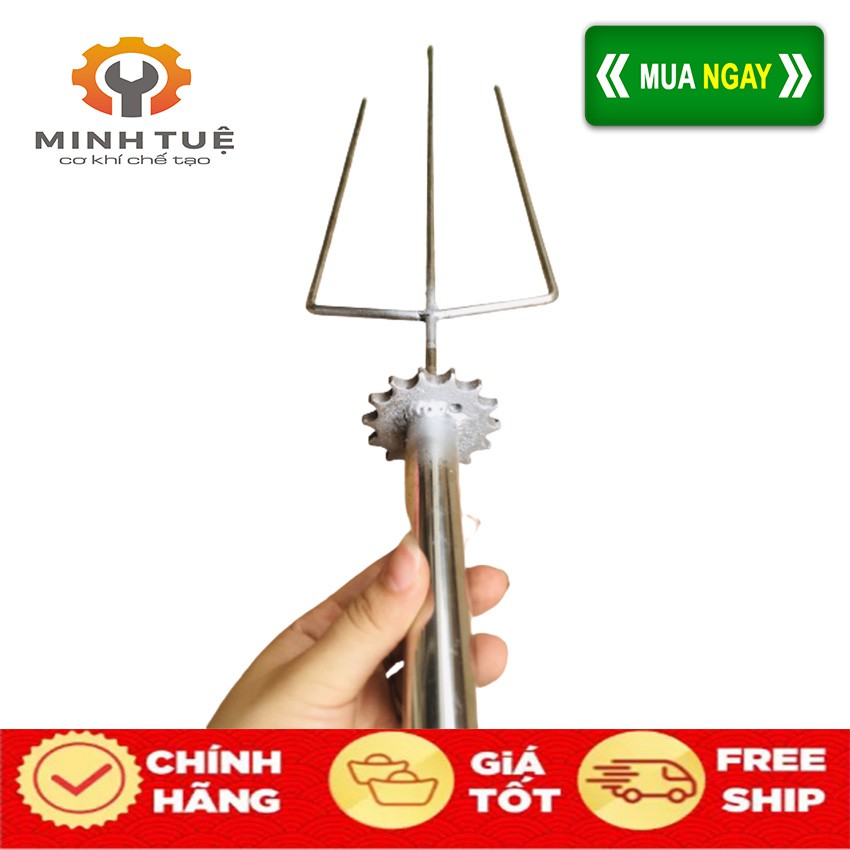 Xiên 3 chạc dùng cho lò nướng Công nghiệp - CƠ KHÍ MINH TUỆ - Inox 6 ly - Nướng gà vịt cá