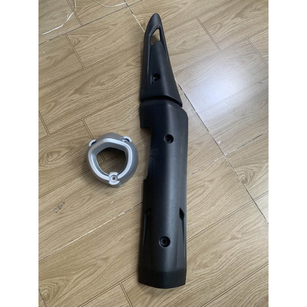 ỐP pô và chụp đích pô xe exciter 150 mẫu zin chụp đích màu bạc