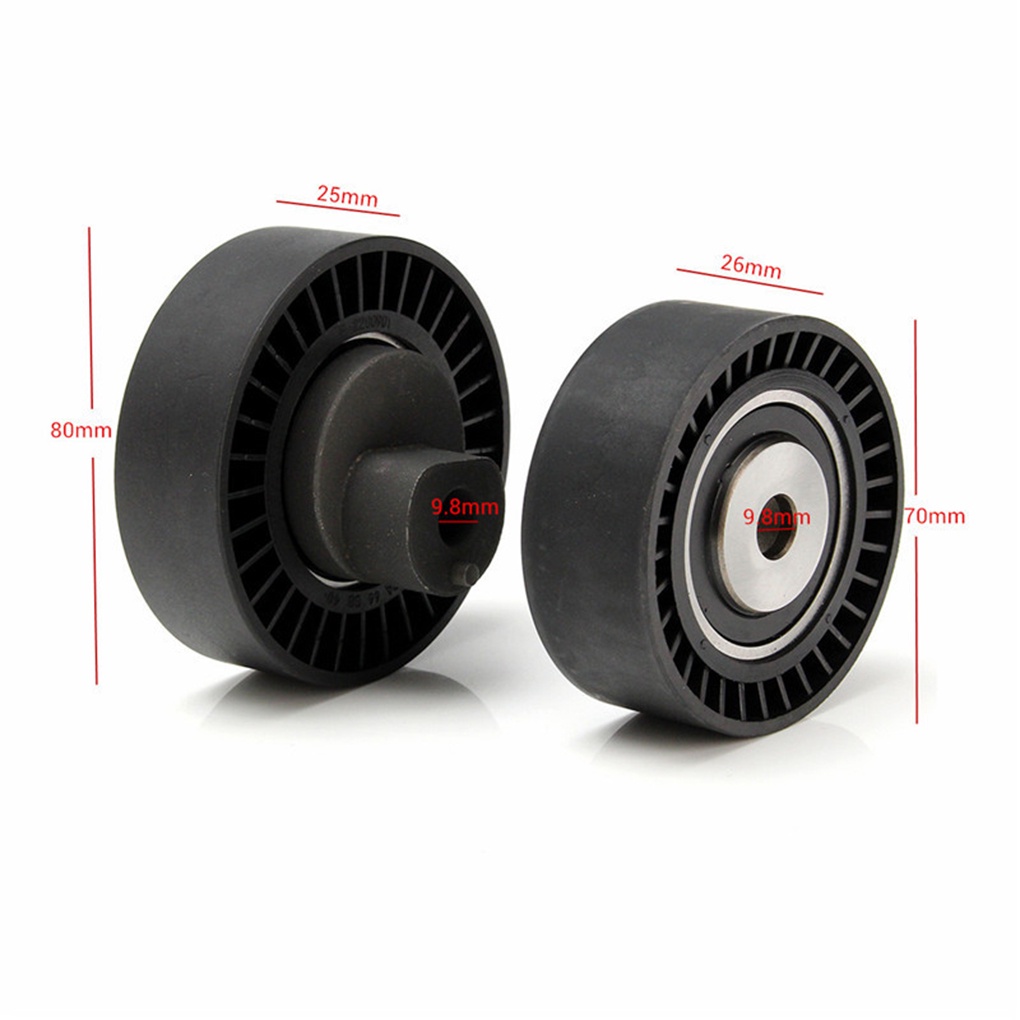 [Coco] 2PCS Belt Tensioner Pulley Idler Pulley Kit Compatible for BMW E36 E46 E39 325I 330I 525I 530I