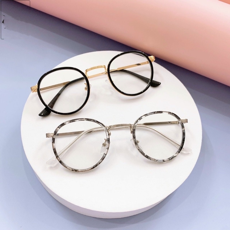 Kính gọng tròn vintage kim loại 9300 chống ánh sáng xanh, UV400 Jolie eyewear - Nhận lắp tròng cận loạn