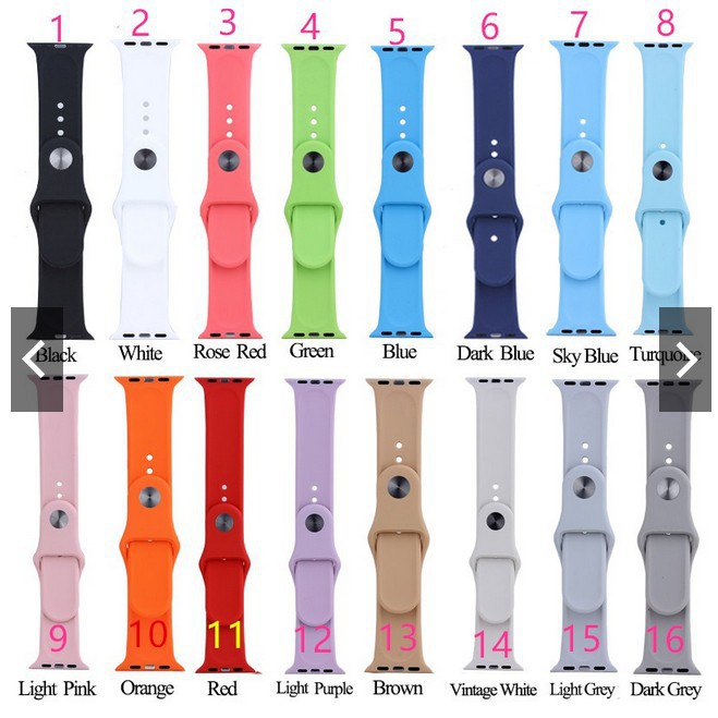 Dây Đeo Thể Thao Silicone Mềm Cho Đồng Hồ apple watch 42mm 38mm Series 4 3 2 1 4 3 2 1