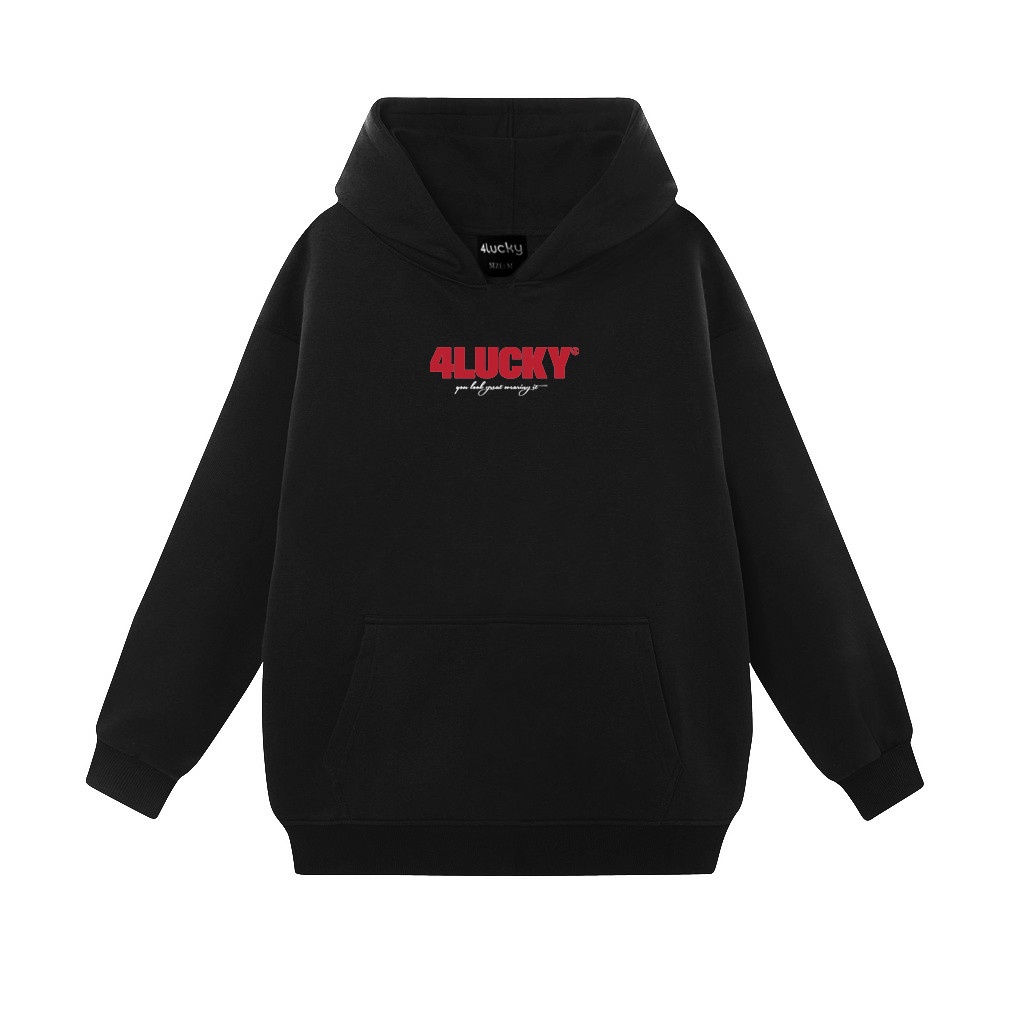 Áo hoodie unisex nam nữ 4lucky - 6108 chất nỉ cotton dày dặn, ấm áp