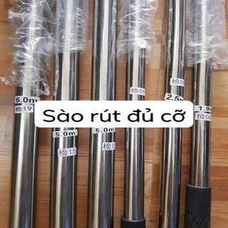 Sào Rút Inox Đa Năng Mọi Kích Cỡ, Sào Treo Lồng Bẫy Chim, Gậy Phơi Quần Áo, Treo Chậu Cây Cảnh