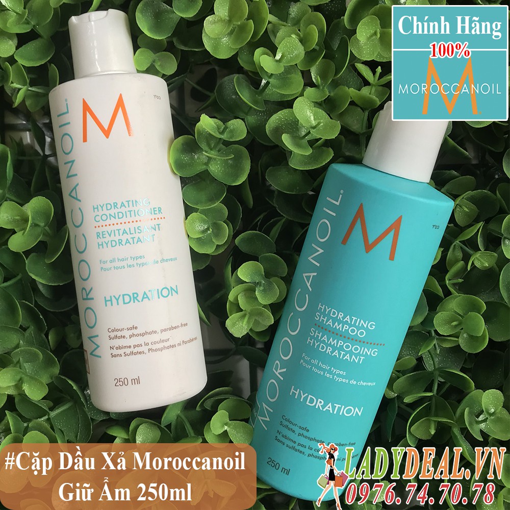 [ MOROCCANOIL CHÍNH HÃNG ] Dầu gội và dầu xả Giữ Ẩm Moroccanoil Hydrating Shampoo &amp; Conditioner 250ml