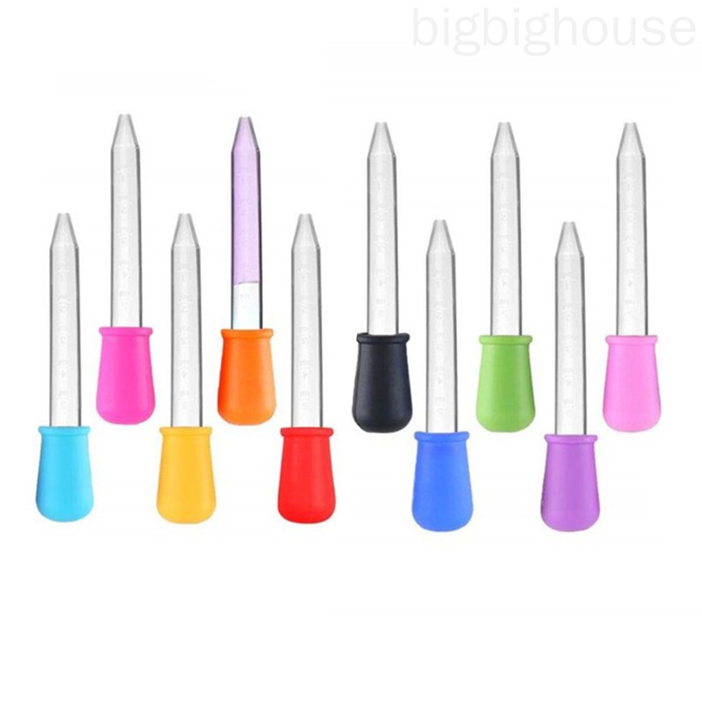 Set 10 Ống Nhỏ Giọt Bằng Nhựa Silicone Cho Bé