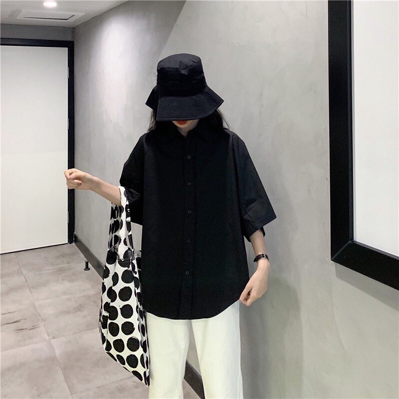 [Mã FAMARAL1 giảm 10K đơn 50K] [ẢNH THẬT ĐỘC QUYỀN REPLEI1986] Áo sơ mi đen, trắng | BigBuy360 - bigbuy360.vn