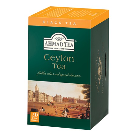 Trà đen Ceylon AHMAD 40g - Ceylon Ahmad Tea 40g/20bags (túi lọc có bao thiếc - 20 túi/hộp)