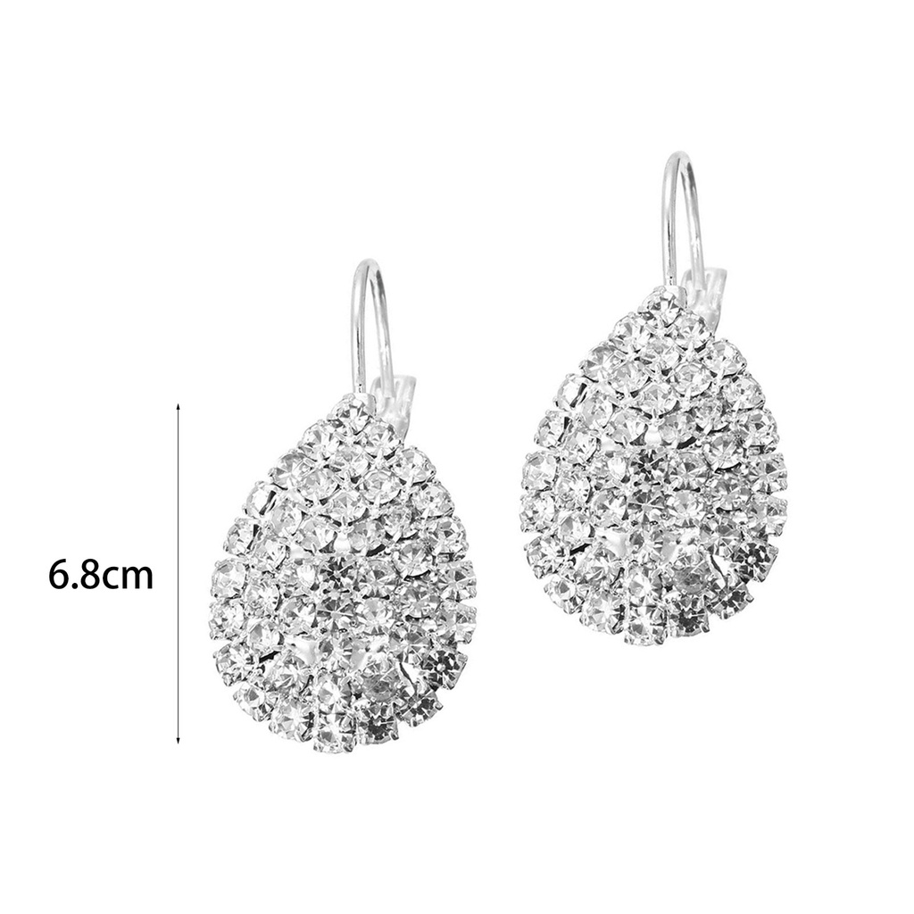 Khuyên tai đính đá hình giọt nước thời trang thanh lịch dành cho nữ