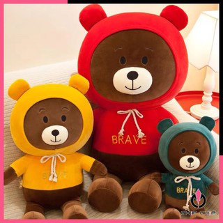 Gấu Bông Brown Áo Brave Siêu Mịn Đủ Màu Đủ Size