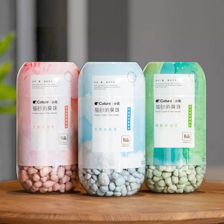 Hạt khử mùi cát vệ sinh mèo Cature - Hộp 450ml Đầy đủ vị thơm an toàn cho mèo con-Thaivucattery