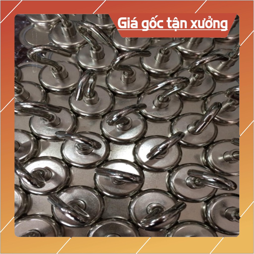 [Xả Kho] Nam châm móc treo D32mm, loại móc treo sử dụng nam châm trắng đất hiếm lực hút siêu mạnh