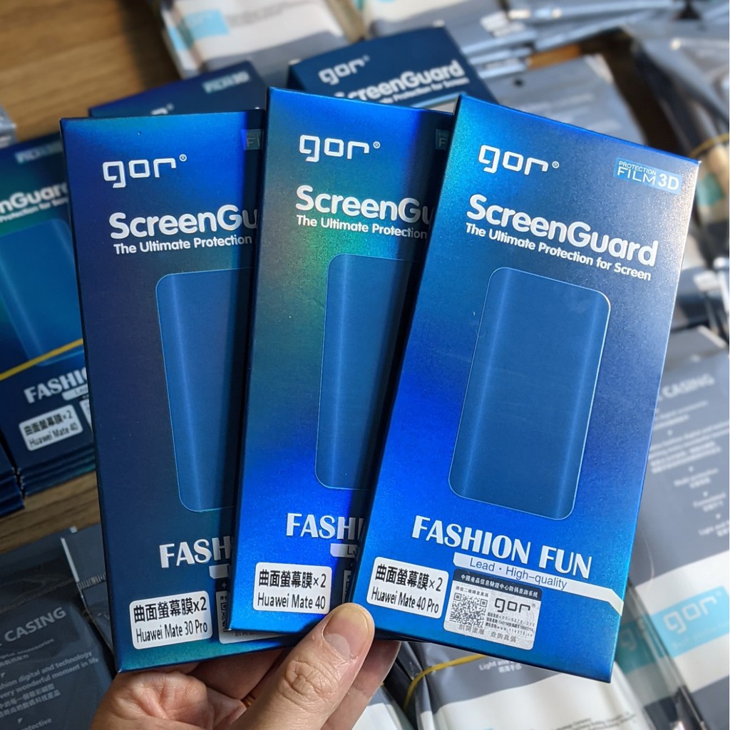 Bộ 2 miếng dán cường lực dẻo 3D GOR Huawei Mate 40 Pro / Mate 40 / Mate 30 Pro/ Mate 20 Pro / P30 Pro / P20 Pro