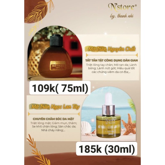 [CHÍNH HÃNG] Serum Mỡ Trăn Hương Ngọc Lan Tây triệt lông mặt, triệt râu, giảm sưng mụn