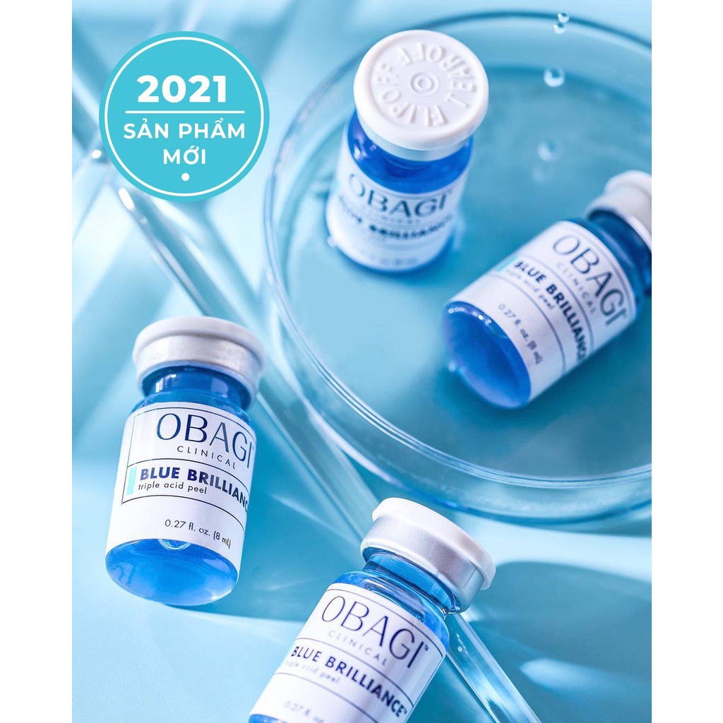 [Mã COSLUX08 giảm 120K đơn 1500K] Bộ peel tái cấu trúc nền da Obagi Clinical Blue Brilliance Triple Acid Peel
