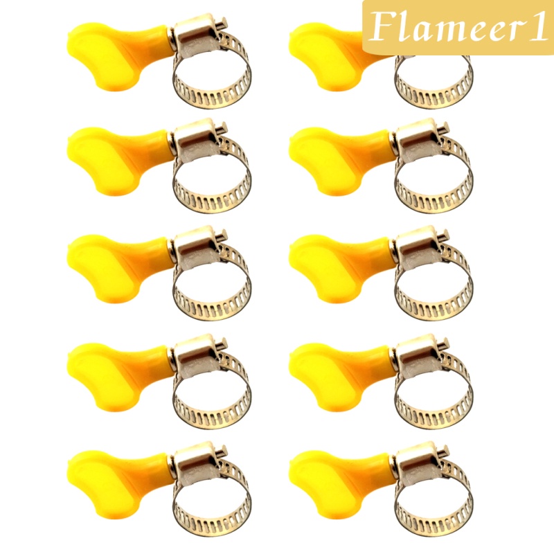 Set 1 / 10 Kẹp Ống Bằng Thép Không Gỉ 8-12mm Điều Chỉnh Được Tiện Lợi