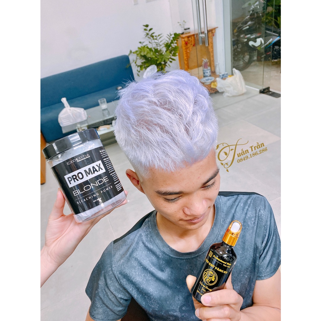 Thuốc tẩy tóc, Bột tẩy tóc ProMax cao cấp không xót da đầu, tặng kèm trợ nhuộm và gang tay