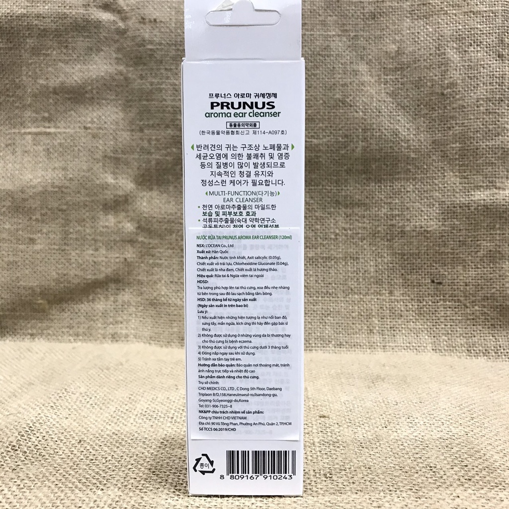 Vệ Sinh Tai Chó Mèo - Dung Dịch Rửa Tai Aroma Ear Cleanser 120Ml Của Hàn Quốc