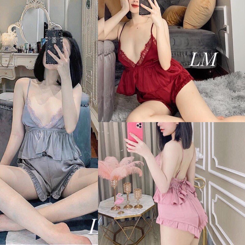 Đồ Ngủ Sexy💗Bộ Ngủ Gợi Cảm💗 Freeship- Hàng có sẵn💗Hot nhất 2021(SX25)