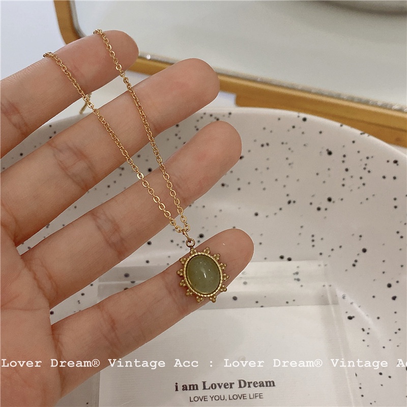 Dây Chuyền Thép Titan 19A1305 Thiết Kế Đơn Giản Phong Cách Retro Hàn Quốc Cho Cặp Đôi