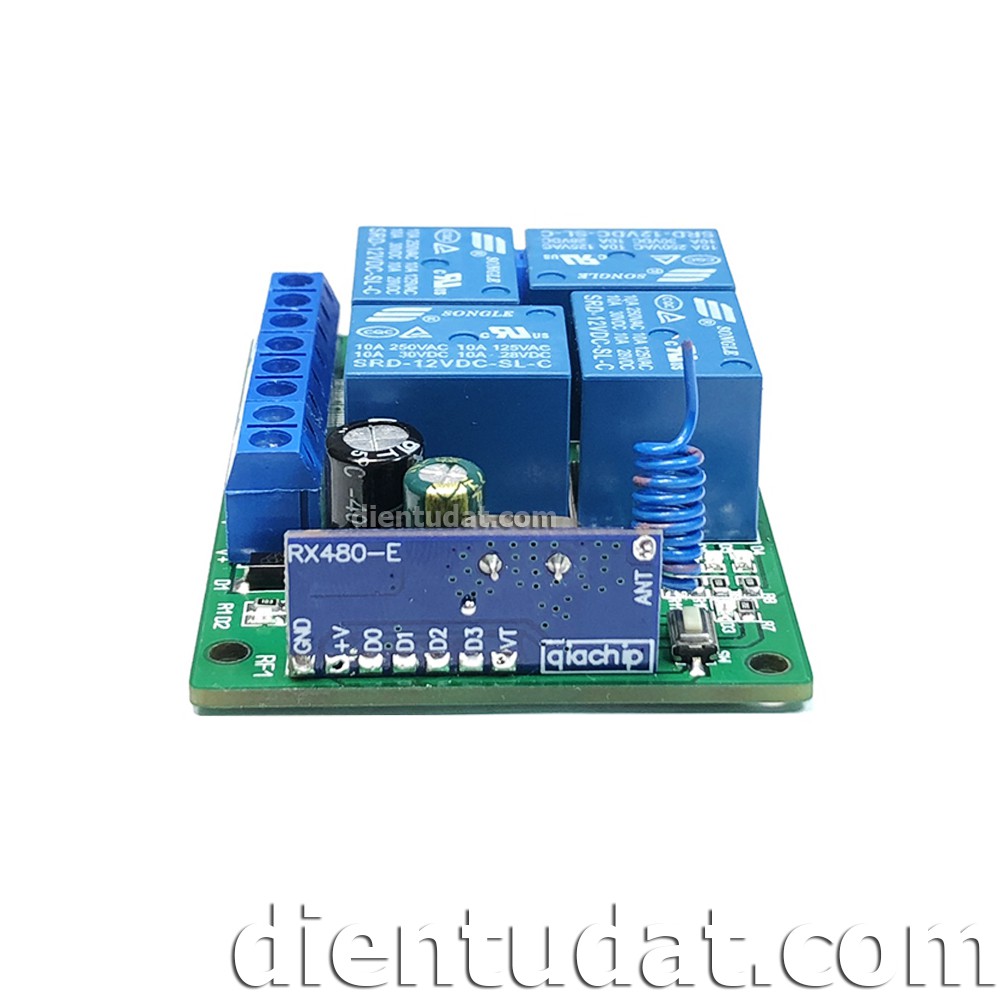 Mạch Điều Khiển RF 4 Relay 12V 315MHz/433MHz - WT06