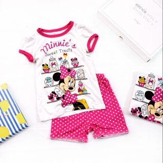 Set bộ mickey_Minnie quần chấm bi