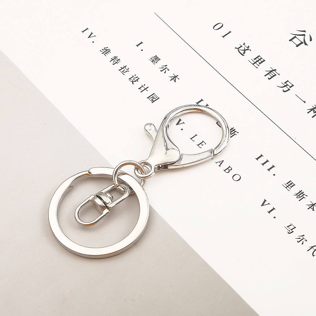Set 5 Móc Khóa Hình Tròn Nhiều Màu Sắc Bằng Đồng