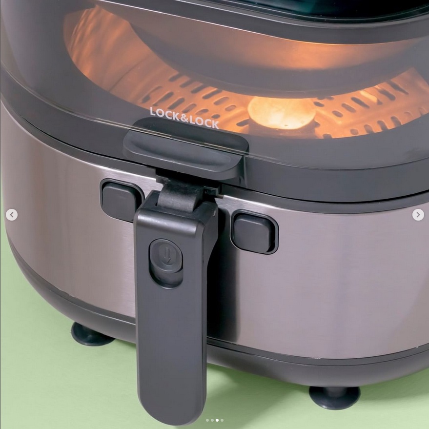 Nồi Chiên Không Dầu Lock&amp;Lock EJF596BLK Visible Stirring Air Fryer 7.2L 1800W