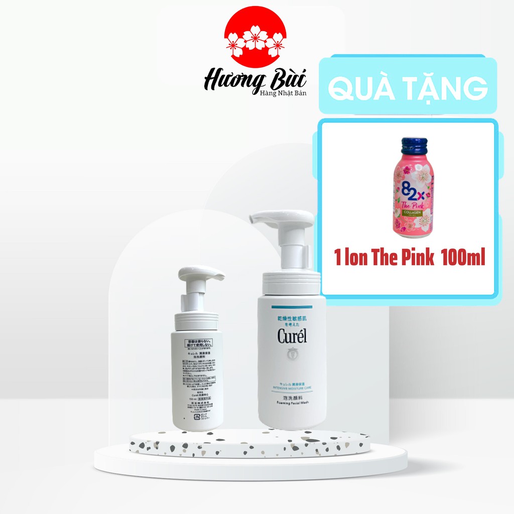 ( Qùa Tặng thepink Collagen 82x chai 100ml) Sữa Rửa Mặt Tạo Bọt Curel Dành Cho Da Khô Cấp ẨN Chuyên Sâu 150ml