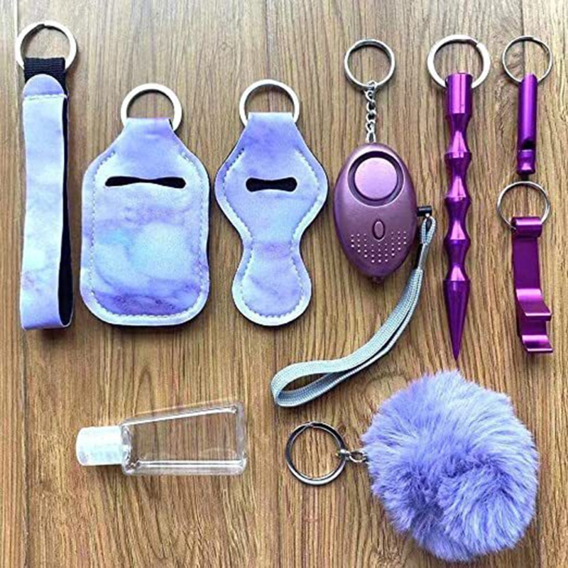 Bộ Móc Khóa An Toàn Kèm Chuông Báo Động Dùng Mở Nắp Chai/ Son Dưỡng Tiện Dụng