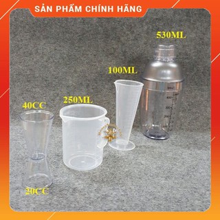 💥💧[SIÊU HOT]💥💧 Bộ 4 Dụng Cụ Pha Chế Quầy Bar,Cà Phê, Sinh Tố,Trà Sữa (Bình Shaker 500ml In đậm) [GIÁ RẺ]💥💧