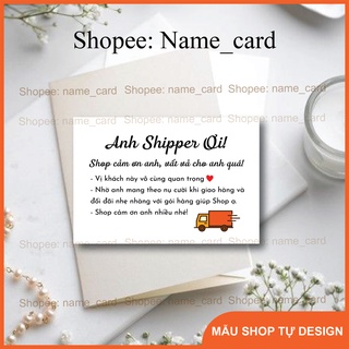 Tem dán cảm ơn anh shipper, decal nhãn dán