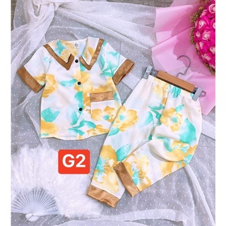 bộ pyjama lụa mango loại 1 sz 9-21kg