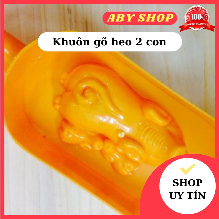 Khuôn gõ heo 2 con 250gr ⚡ LOẠI TỐT ⚡ khuôn gõ bánh in cho bạn thỏa sức sáng tạo, tự tay làm các loại bánh ngon