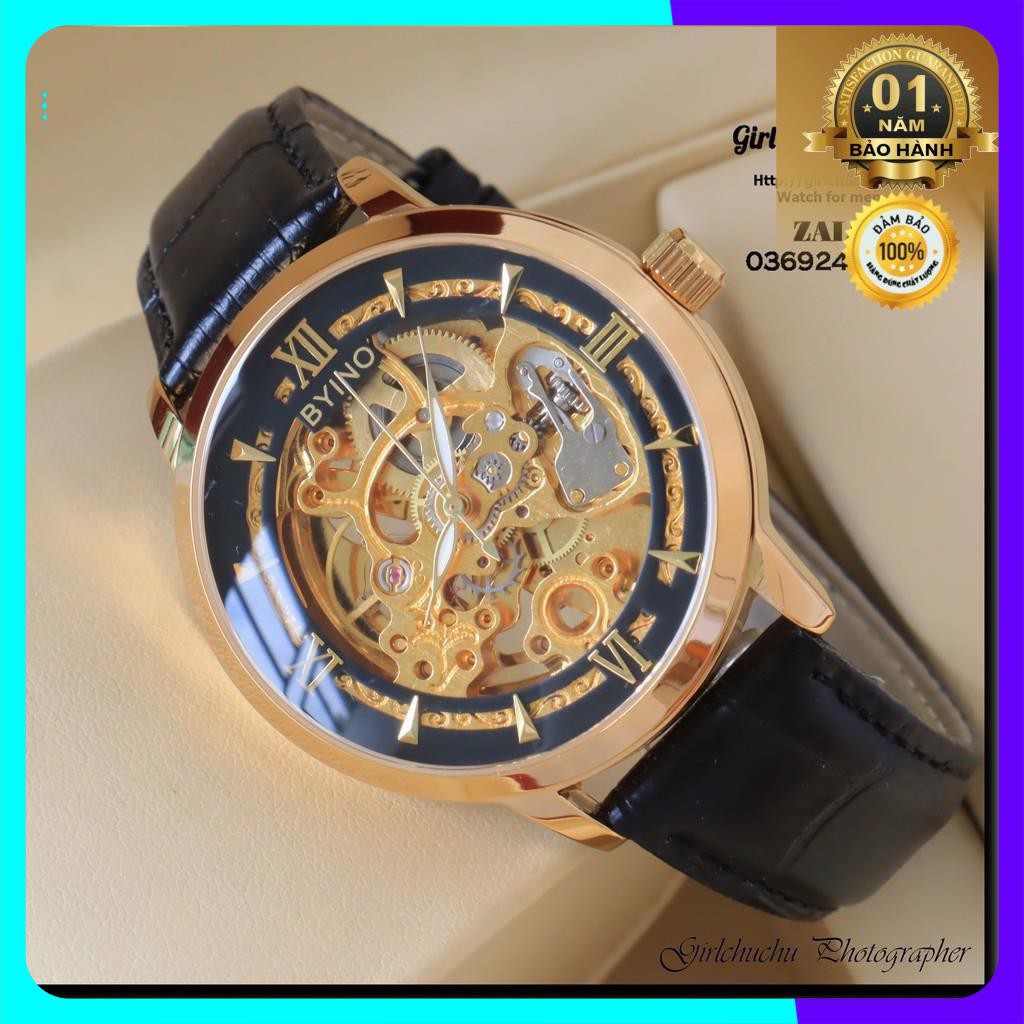 Đồng hồ cơ nam Byino chính hãng cơ lộ máy chạy tự động vĩnh viễn, máy là từ thép không gỉ cực bền bỉ [ Đồng Hồ Cơ ] | BigBuy360 - bigbuy360.vn