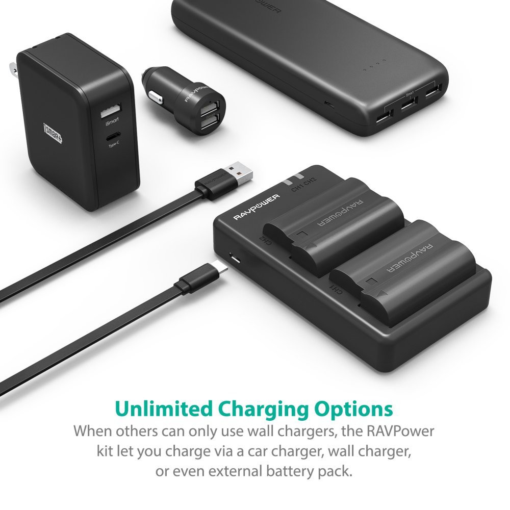 Bộ sạc, pin Nikon EN-EL15, EN-EL15A Ravpower-Chính hãng