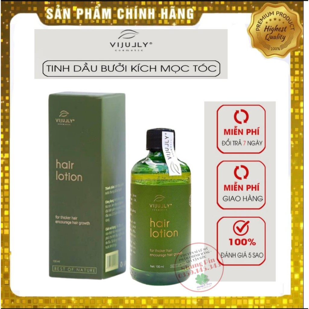 Xịt bưởi Vi Jully kích mọc tóc làm dày tóc Hair Lotion 100ml