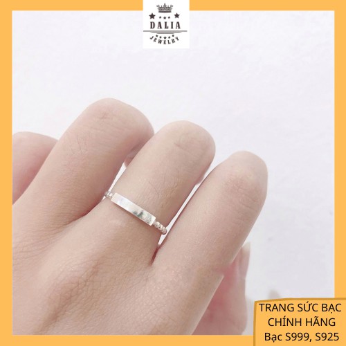 Nhẫn bạc đôi DaLiA Jewelry nhẫn khắc chữ bản trơn nhẫn cặp nhẫn đôi tình độc đáo