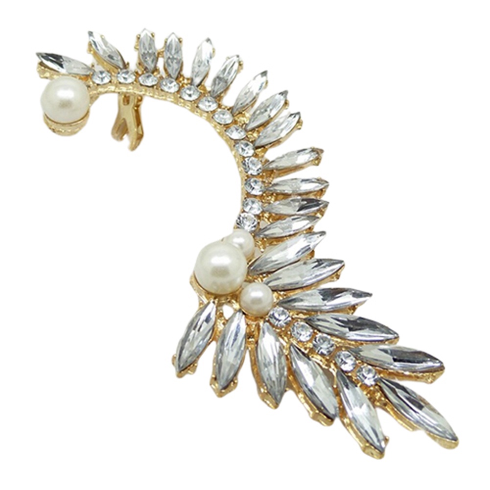 Khuyên tai đính đá và ngọc trai giả thời trang thanh lịch dành cho nữ