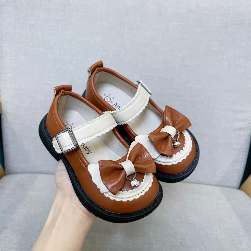 Giày Da Mũi Tròn Phong Cách Công Chúa Lolita Nhật Bản 2022 Cho Bé Gái