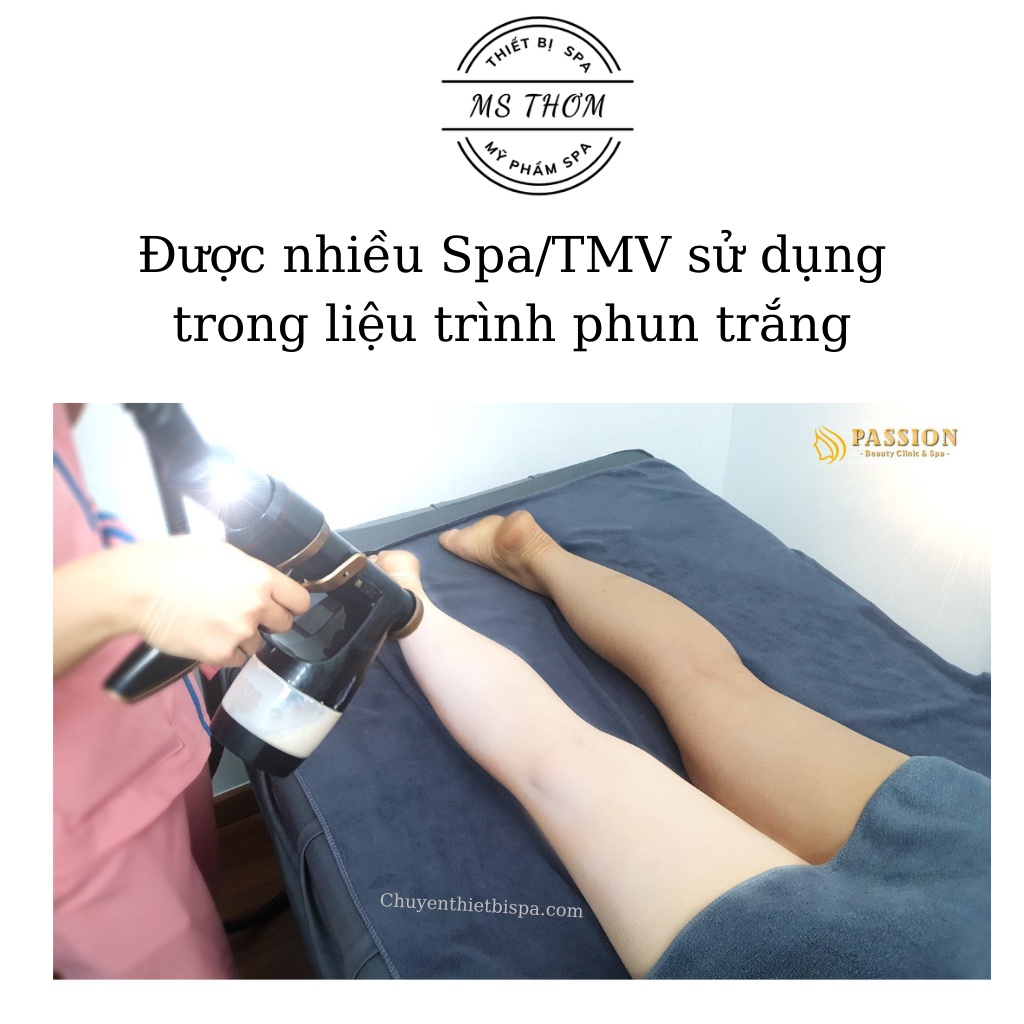 Máy phun trắng Aura của Đức với công nghệ phun nano siêu HOT giúp da trắng hồng tự nhiên