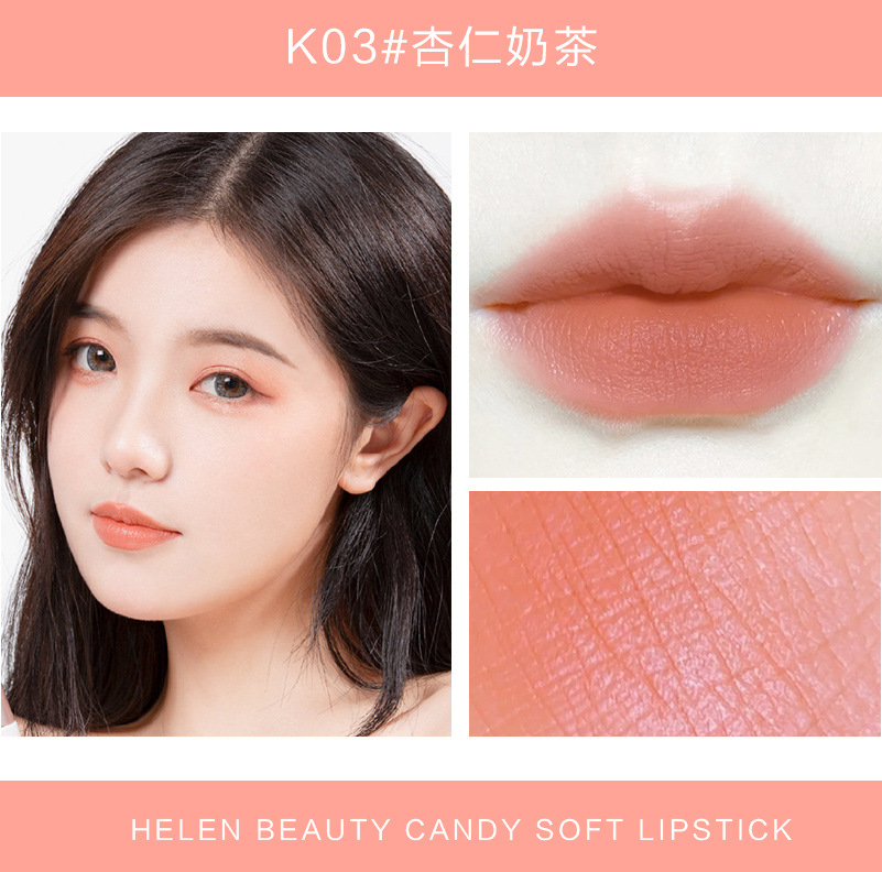 Son thỏi nhung lì HLLR mềm mịn không khô môi lâu trôi giá rẻ học sinh vỏ hồng trong dễ thương | BigBuy360 - bigbuy360.vn